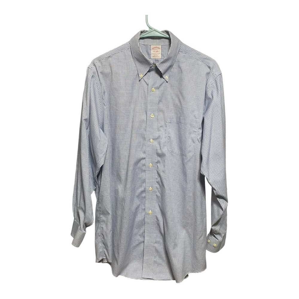 Men's Brooks Brothers 365 Blue Checkered Shirt 32 / 33